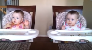 11 Month Old Twins Dancing to Daddy's Guitar