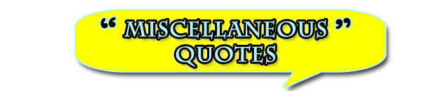 Miscellaneous Quotes