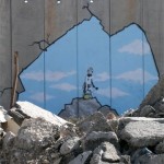 Banksy A Look through the West Bank wall in Israel